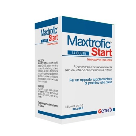 Maxtrofic start 14 bustine integratore alimentare di proteine