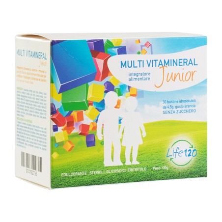 Life 120 Multi vitamineral junior 30 bustine integratore per bambini