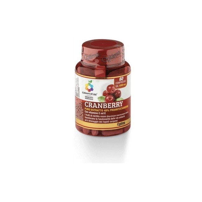 Colours of life cranberry con vitamina c e 60 compresse 1000 mg