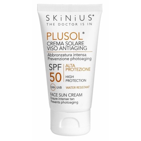 Skinius Plusol crema solare viso protezione spf50 50 ml