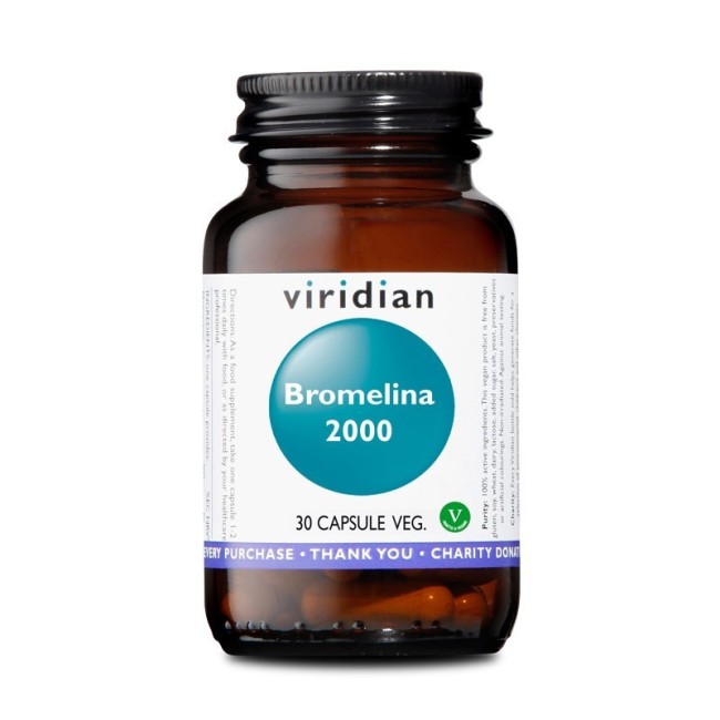 Viridian bromelina 2000 30 capsule integratore alimentare