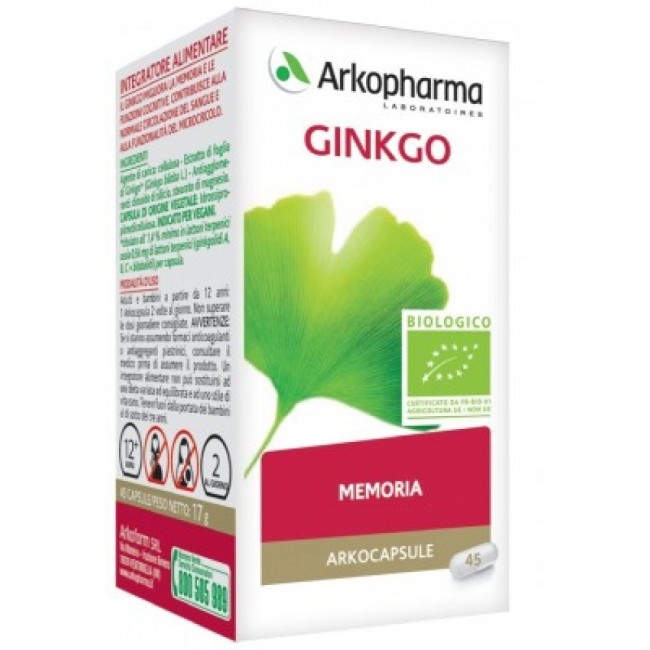 Arkofarma Arkocapsule ginkgo bio 45 capsule 