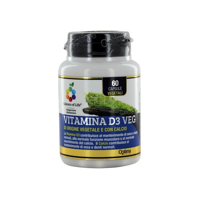 Colours of life vitamina d3 60 capsule integratore alimentare