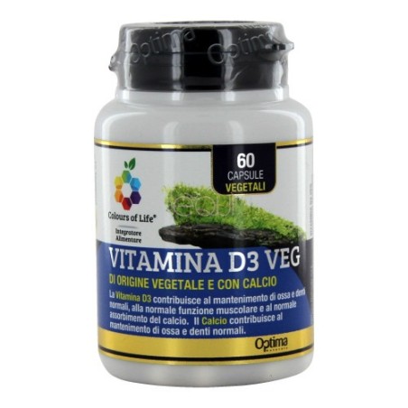 Colours of life vitamina d3 60 capsule integratore alimentare