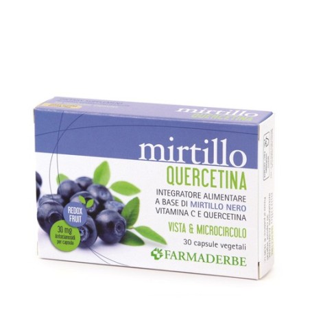 Farmaderbe Mirtillo quercetina integratore alimentare 30 capsule