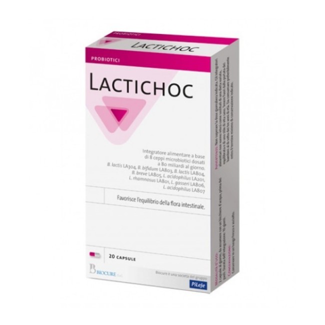 Biocure Lactichoc 20 capsule integratore di fermenti lattici