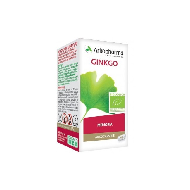 Arkofarm Arkocapsule ginkgo bio integratore alimentare 130 capsule