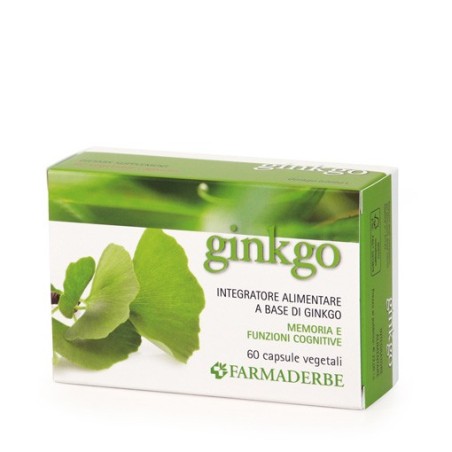 Farmaderbe Ginkgo biloba integratore alimentare 60 capsule