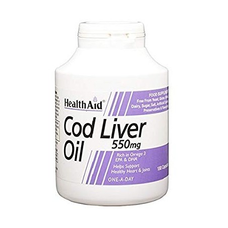 Healthaid Olio fegato di merluzzo cod liver oil 90 capsule 550 mg