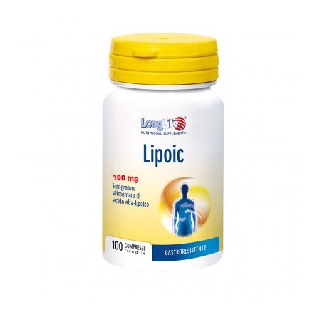 Longlife lipoic 100 mg integratore alimentare 100 capsule