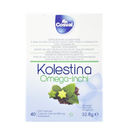 Kolestina omega-inchi integratore 40 capsule molli da 820 mg