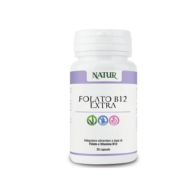 Natur Folato b12 extra integratore alimentare 30 capsule