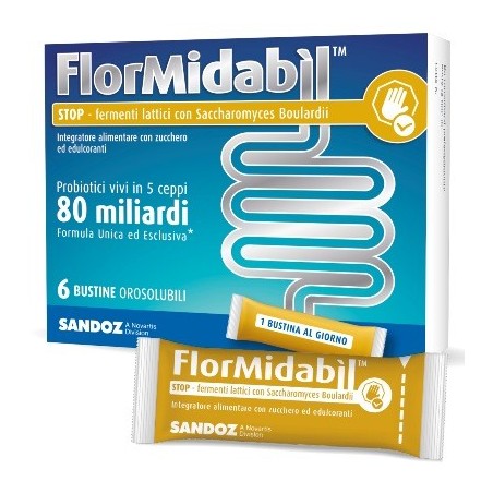 Flormidabil stop 6 bustine integratore di fermenti lattici con stevia