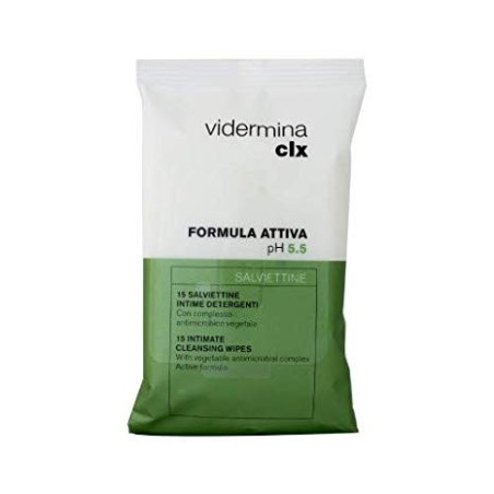 Vidermina clx attiva 15 salviette intime detergenti con calendula