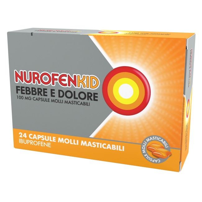 Reckitt Benckiser H. Nurofenkid Febbre Dolore 24 Capsule 100mg