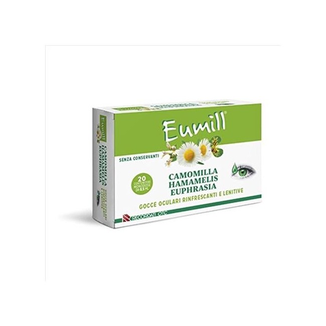 Eumill gocce oculari 20 flaconcini monodose per occhi arrossati 0,5 ml