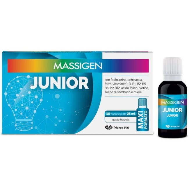 Massigen Junior 10 Flaconcini integratore alimentare Da 10 Ml