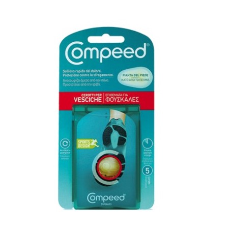 Compeed cerotti per vesciche pianta piede sport 5 pezzi