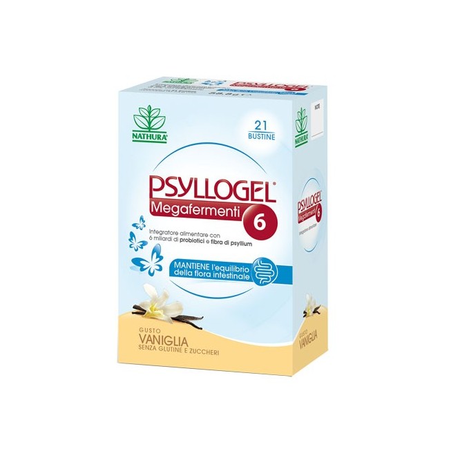 Psyllogel megafermenti 6 vaniglia integratore alimentare 21 bustine