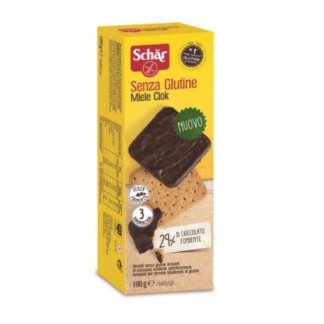 Schar biscotti miele ciok alimento senza glutine 190 g