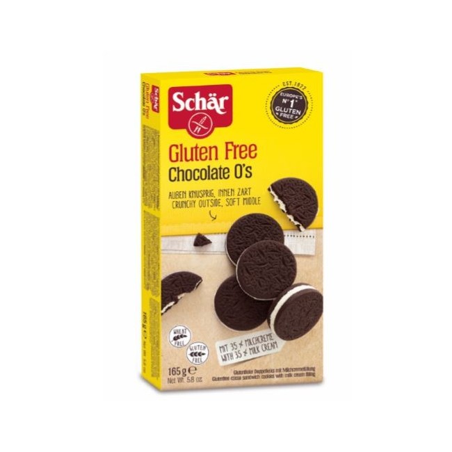 Schar chocolate o's biscotti  alimento senza glutine 165 g