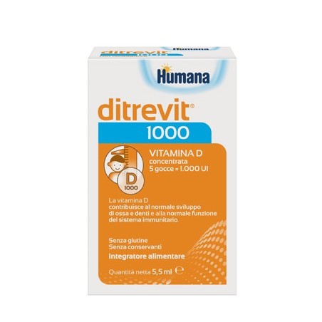 Humana Ditrevit 1000 gocce integratore di vitamina D 5,5 ml