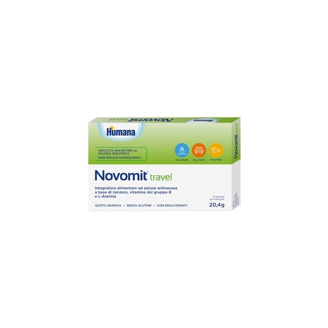 Humana Novomit travel 12 gomme da masticare gusto arancia