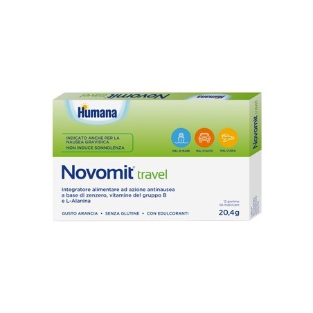 Humana Novomit travel 12 gomme da masticare gusto arancia