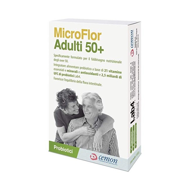 Cemon Microflor adulti 50+ integratore di probiotici 30 capsule