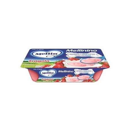 Mellin Mellinino merenda fragola alimento per infanzia 6 x 55 g