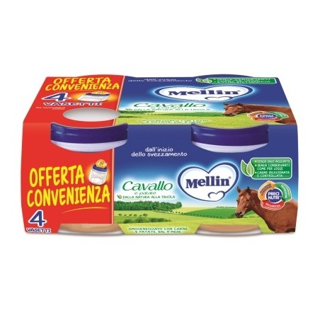 Mellin omogeneizzato cavallo dal 4° mese in poi 4 x 80 g