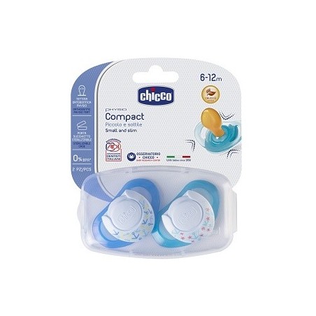 Chicco succhietto compact boy s 6-16 mesi 2 pezzi