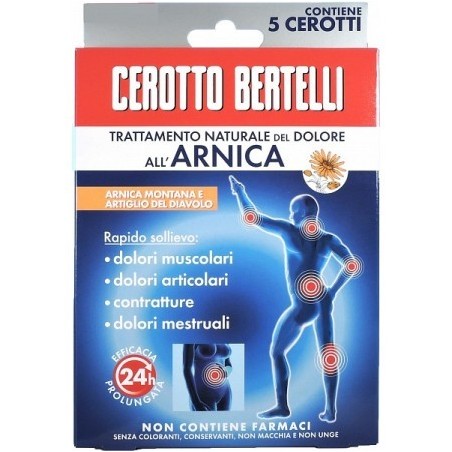 Kelemata Bertelli cerotto arnica astuccio 5 pezzi per dolori reumatici