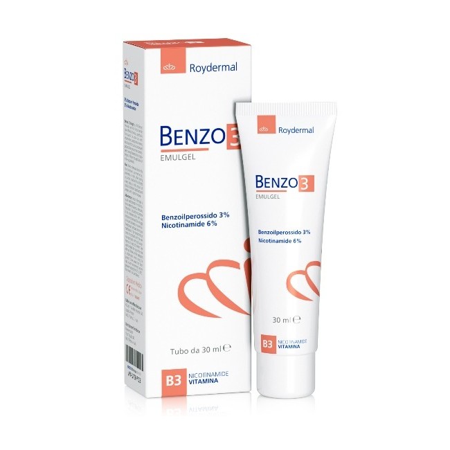 Roydermal Benzo 3 emulgel trattamento per acne 30 ml