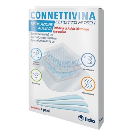 Connettivina hitech Cerotti con acido ialuronico 4 misure miste