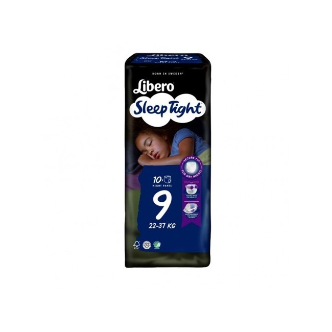 Essity Libero sleeptight mutandina assorbente notte 10 35-60kg 9 pezzi