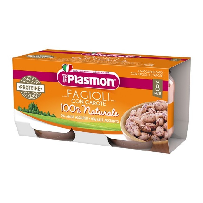 Plasmon omogeneizzato fagioli borlotti 2x80 g