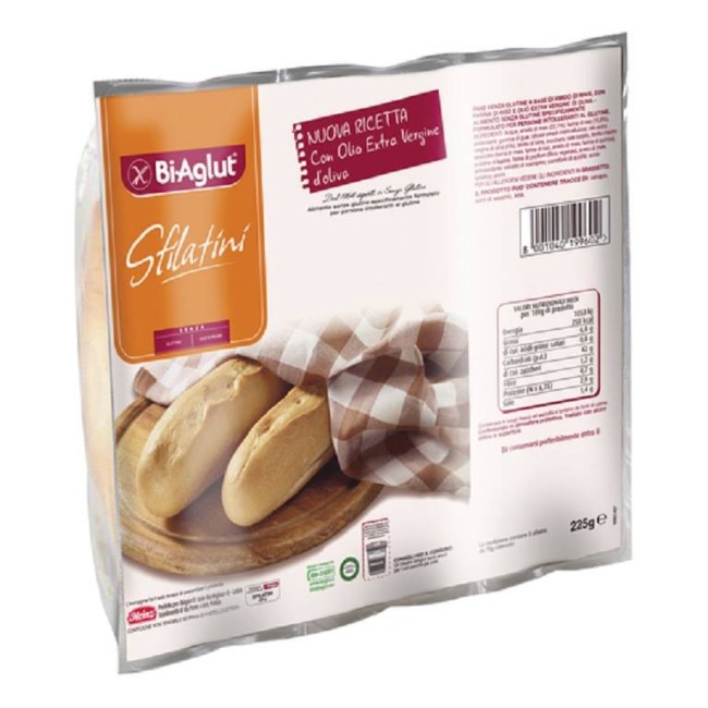 Biaglut pane soffice sfilatini 3 x 75 g alimento senza glutine