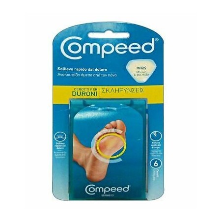 Compeed duroni cerotto medio idrocolloide 6 pezzi