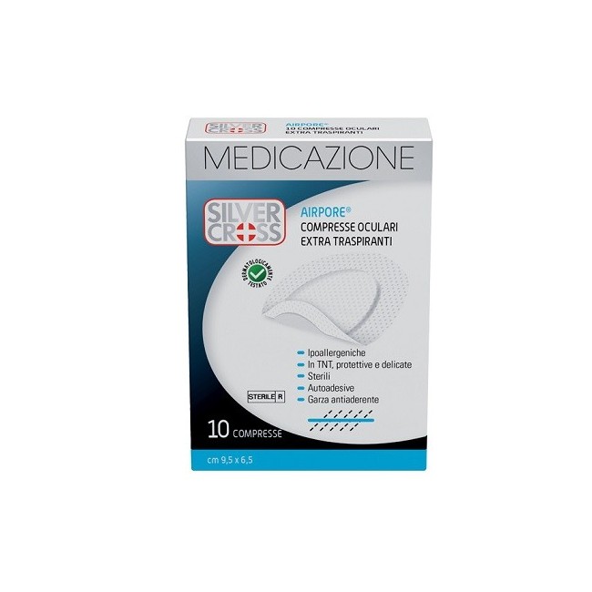 Silvercross airpore medicazione oculare 10 pezzi