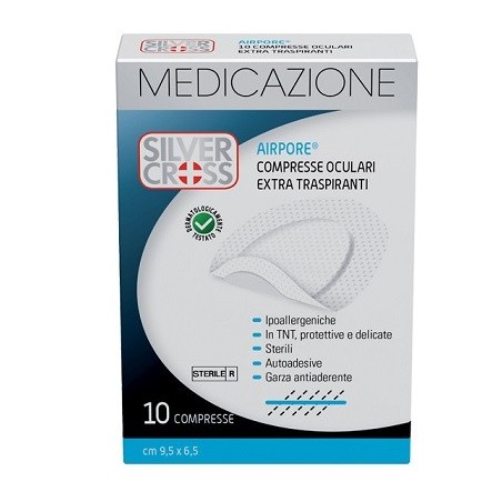 Silvercross airpore medicazione oculare 10 pezzi