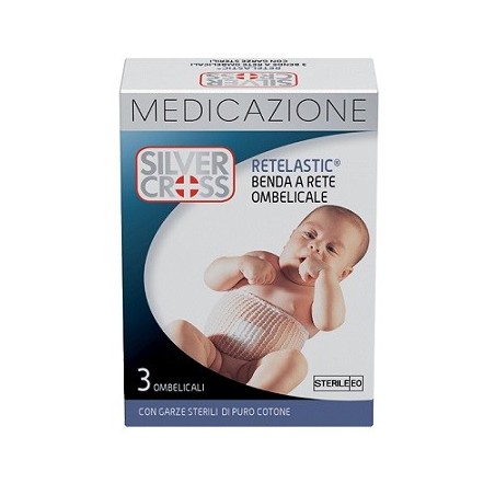 Silvercross retelastic medicazione ombelicale 3 pezz