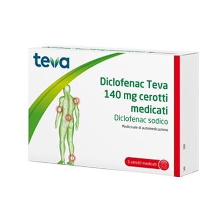 Teva Diclofenac 10 cerotti analgesici medicati 140 mg