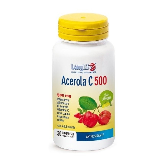 Longlife acerola c500 limone integratore 30 compresse