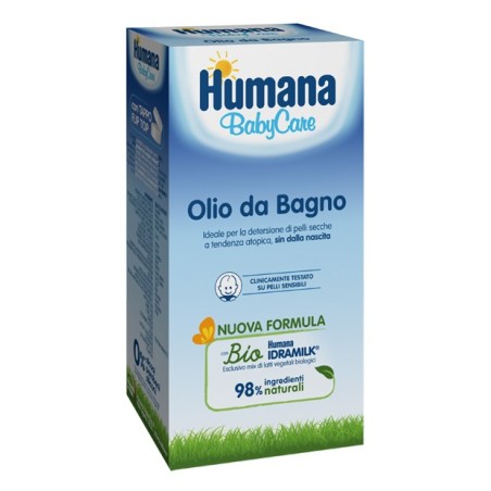 Humana baby care olio da bagno per detersione neonati 200 ml