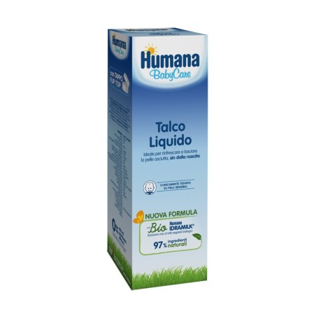 Humana baby care talco liquido rinfrescante per bambini 100 ml