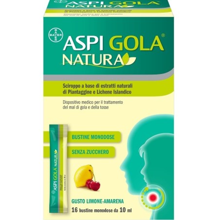 Bayer Aspi gola natura 16 bustine monodose da 10 ml