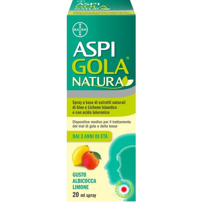 Aspi gola natura spray albicocca limone con lichene islandico 20 m