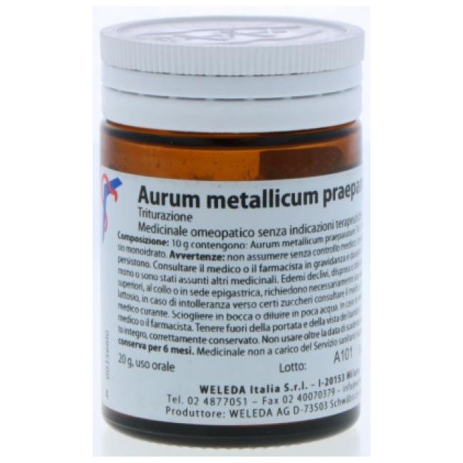 Weleda Aurum metallicum praeparatum d20 Polvere 50 g