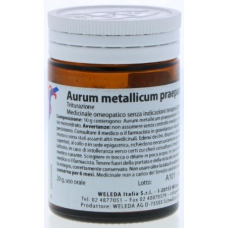 Weleda Aurum metallicum praeparatum d20 Polvere 50 g